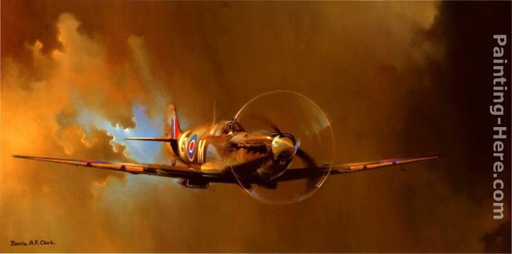 Spitfire by Barrie Clark painting - 2011 Spitfire by Barrie Clark art painting